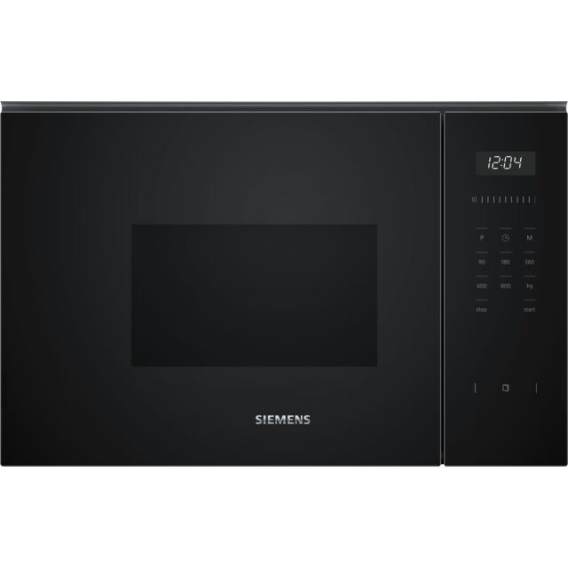 Siemens BF525LMB1B Up to 800W, 20 litres, 5 power levels, electronic control, left hinged door, wall
