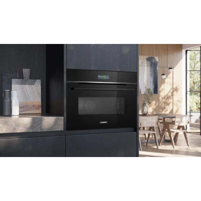 Siemens CM724G1B1B 59.4cm Built In Compact Oven with Microwave Function
