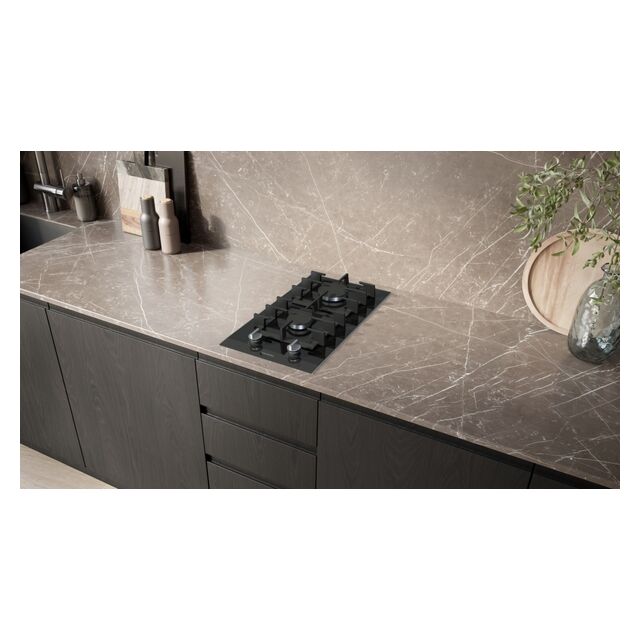 Siemens ER3A6BI40 30 cm Gas Domino Hob, 2 burners, stepFlame, Detachable metallic sword dials, 2 Dis