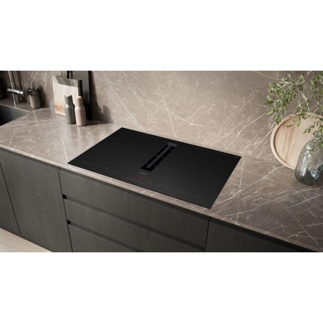 Siemens EX81AHL26E 80 cm inductionAir Plus venting hob, Matt Edition glass, touchSlider control, 2 x