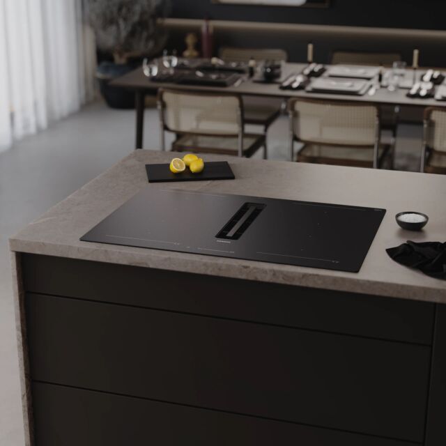 Siemens EX81AHL26E 80 cm inductionAir Plus venting hob, Matt Edition glass, touchSlider control, 2 x