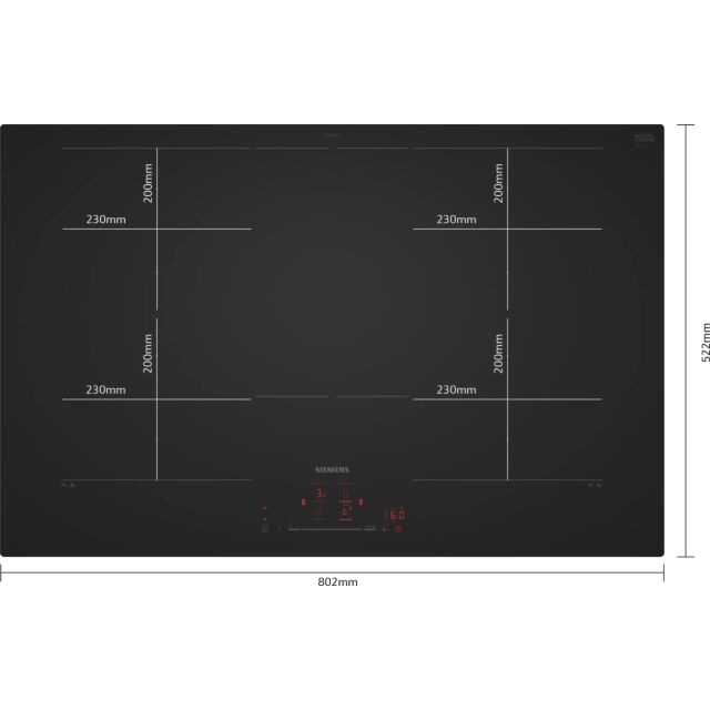 Siemens EX81AHYC1E 80 cm flex Induction, touchSlider control, 2xFlex Plus zones, Home Connect, Favou