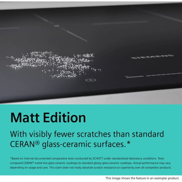 Siemens EX81AHYC1E 80 cm flex Induction, touchSlider control, 2xFlex Plus zones, Home Connect, Favou