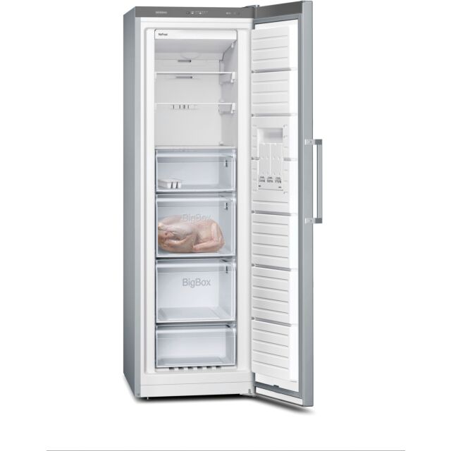 Siemens GS36NVIEPG 186x60 noFrost upright freezer, activeCooling, 5 drawers including 2 BigBox, vert