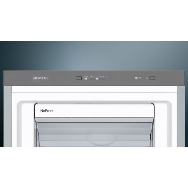 Siemens GS36NVIEPG 186x60 noFrost upright freezer, activeCooling, 5 drawers including 2 BigBox, vert