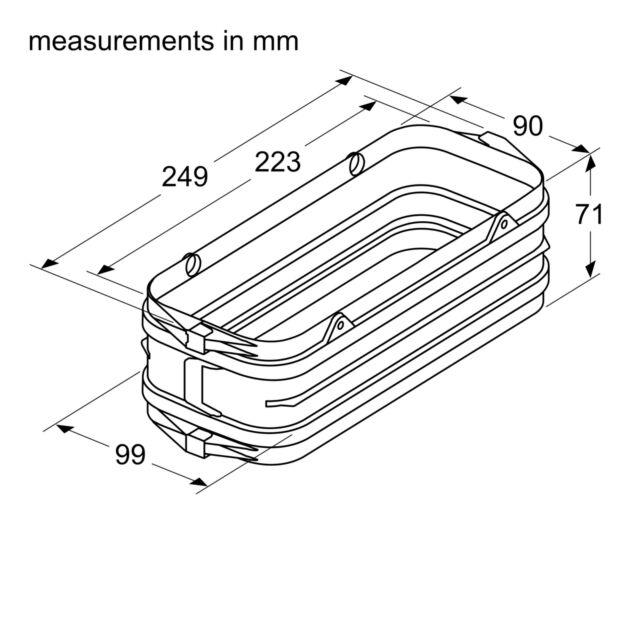 Siemens HZ9VDSS1 Connection piece for use between straight channel ducting components and bends. Duc