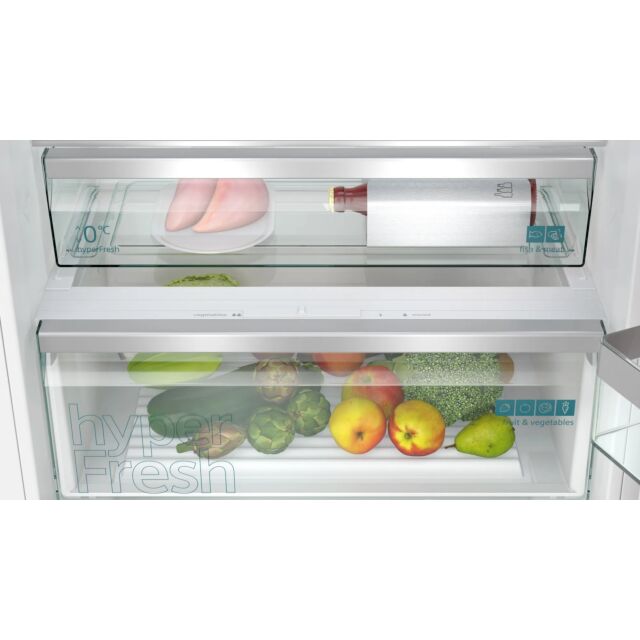 Siemens KB96NADD0G 193.5x71 XXL NoFrost bottom freezer, LED light with soft start, XXL HyperFresh dr