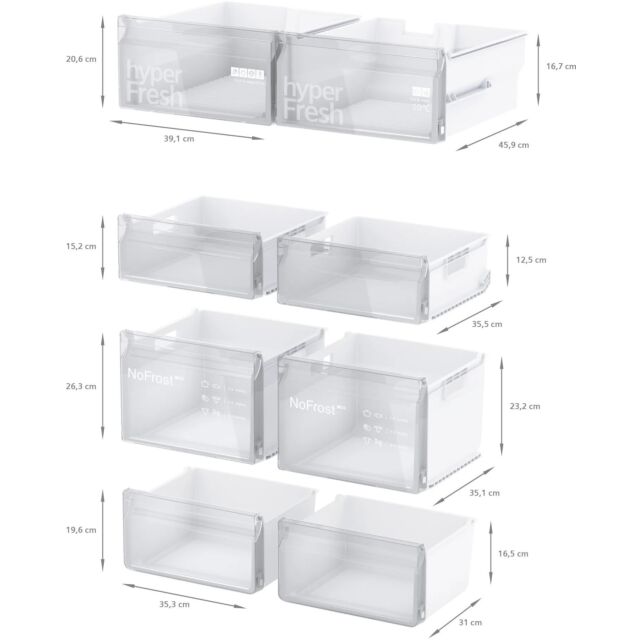 Siemens KF96NVPEAG IQ300 French Door American Style Fridge Freezer