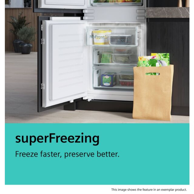 Siemens KG39NAIAU 203x60 noFrost fridge freezer, hyperFresh, bottle rack, bottle chiller, freezer li