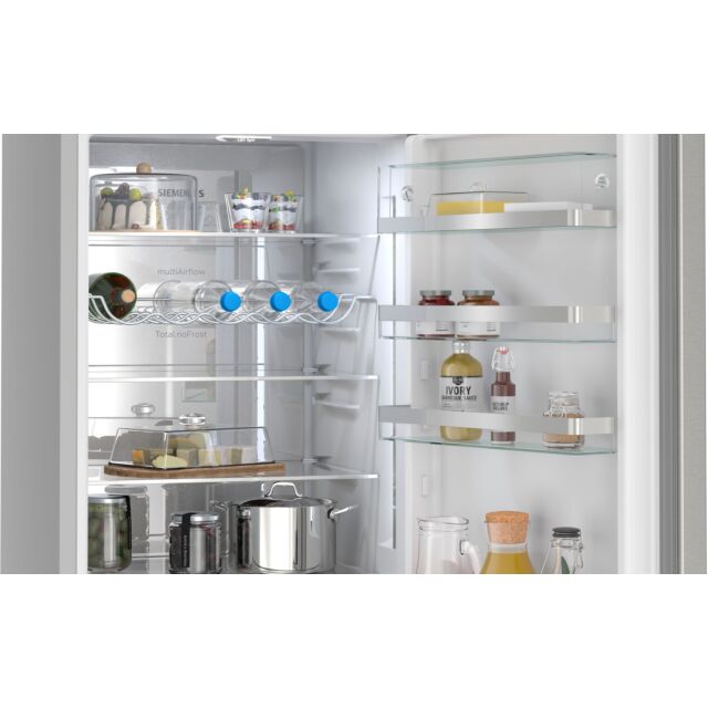 Siemens KG39NAIAU 203x60 noFrost fridge freezer, hyperFresh, bottle rack, bottle chiller, freezer li