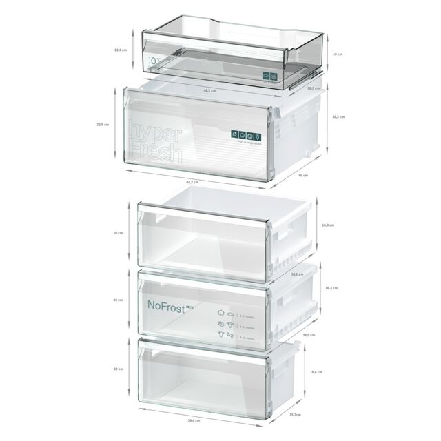 Siemens KG39NXIBF Freestanding Fridge Freezer