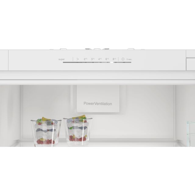 Siemens KI81RNSE0G 177x54.1 built in fridge, 2 Fresh Boxes, LED Light, 7 glass shelves, sliding hing