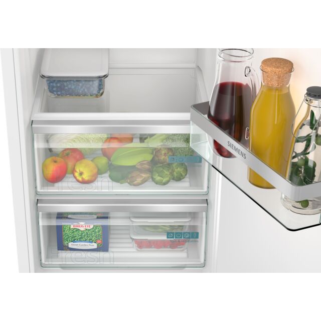 Siemens KI81RVFE0G 177x54.1 built in fridge, 2 Fresh Boxes, Bottle rack, LED Light, 7 glass shelves,