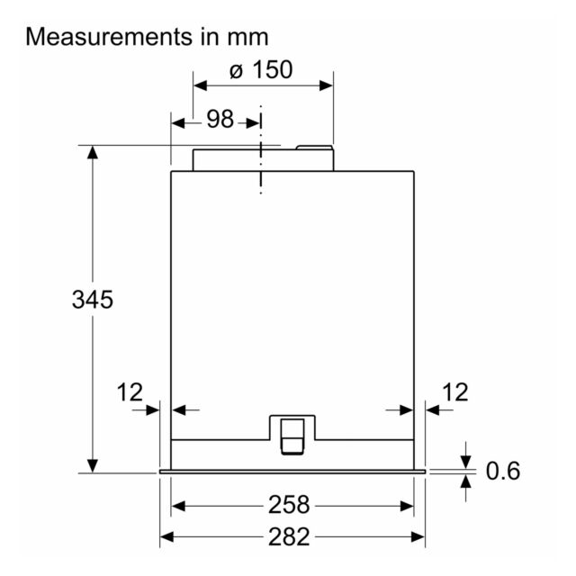 Siemens LB87NAC60B 86cm, 3 speeds + intensive, LED lights. Optional Standard Recirculation Kit LZ557