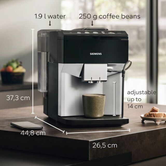 Siemens TP515GB1 Bean to cup coffee machine - Black/Silver