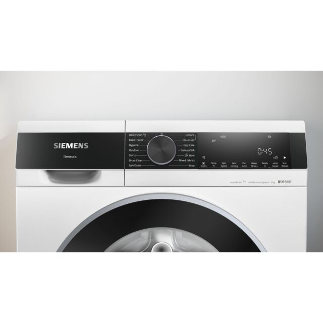 Siemens WG46G2Z1GB 9kg, 1600rpm, steam smartFinish, stainRemoval, iQdrive, varioSpeed, LED display, 