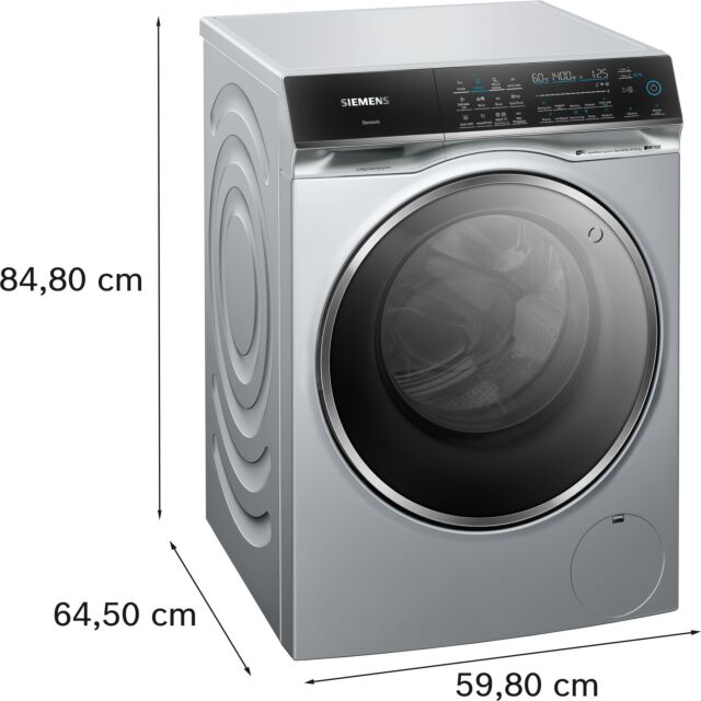 Siemens WN54C2ATGB 10.5kg/ 6kg, 1400rpm, Home Connect, intelligent dosing, Prewash, varioSpeed, stai