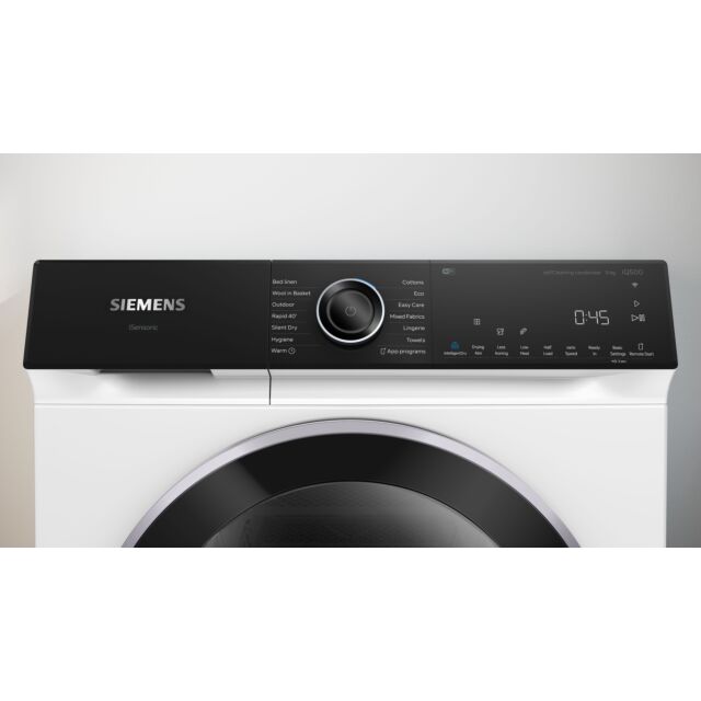 Siemens WQ46H2D9GB Capacity 9kg, Heat Pump dryer, sensor technology, varioSpeed, Home Connect, Chrom