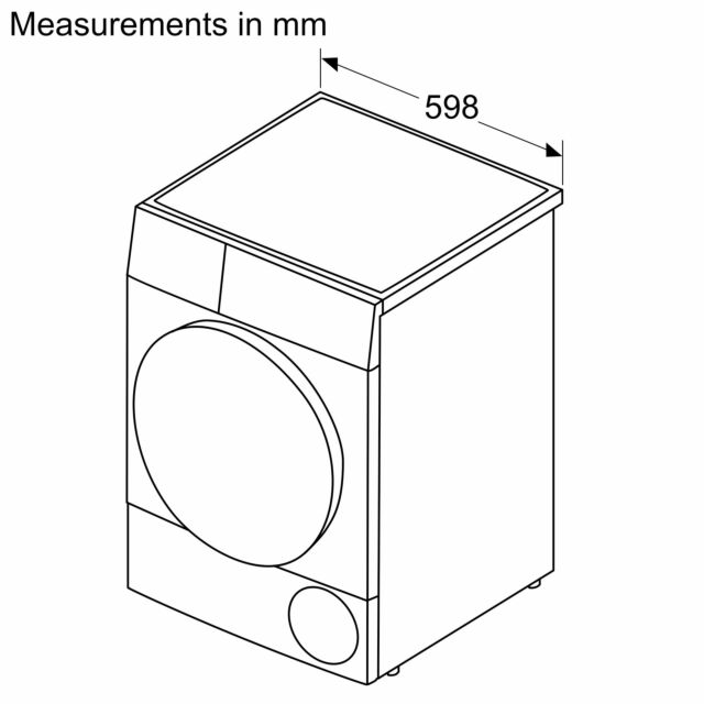 Siemens WQ46H2D9GB Capacity 9kg, Heat Pump dryer, sensor technology, varioSpeed, Home Connect, Chrom