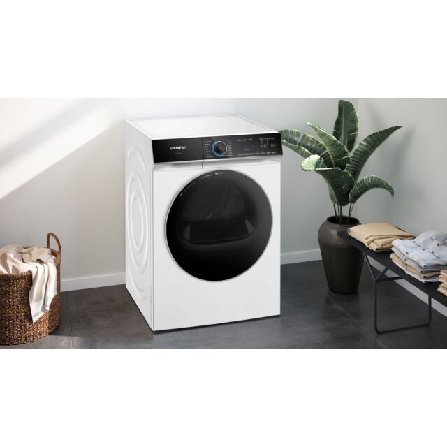Siemens WR47B2C9GB Capacity 9kg, Heat Pump dryer, sensor technology, varioSpeed, Home Connect, Large