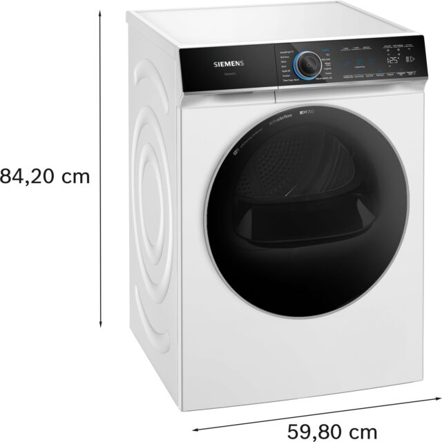 Siemens WR47B2C9GB Capacity 9kg, Heat Pump dryer, sensor technology, varioSpeed, Home Connect, Large