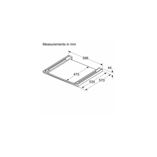 Siemens WZ2750X Stacking kit with pullout shelf
(for WQ46B2CXGB)