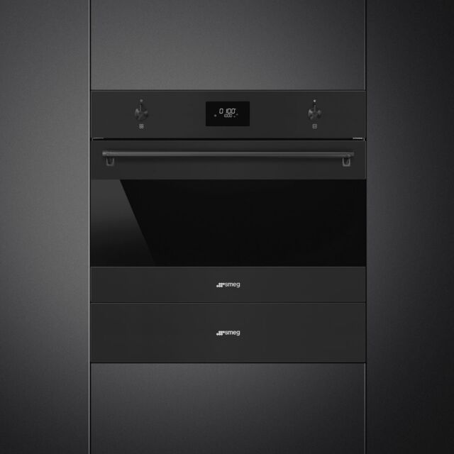 Smeg CPR315N 15cm Height Classic Warming Drawer Matte Black