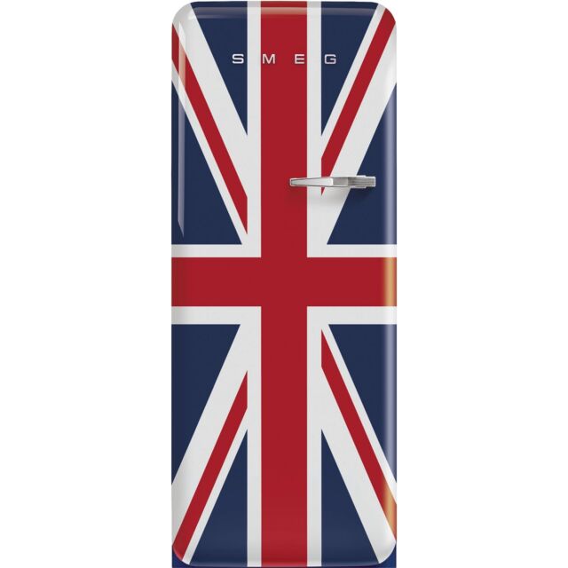 Smeg FAB28LDUJ5 60cm 50s Style Left Hand Hinge Fridge with Icebox Union Jack