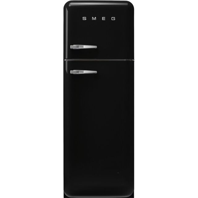 Smeg FAB30RBL5UK 60cm 50s Style Right Hand Hinge Freezer over Fridge Black