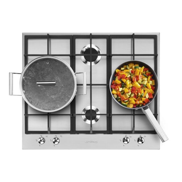 Smeg PX364L 60cm Classic Gas Hob Stainless Steel