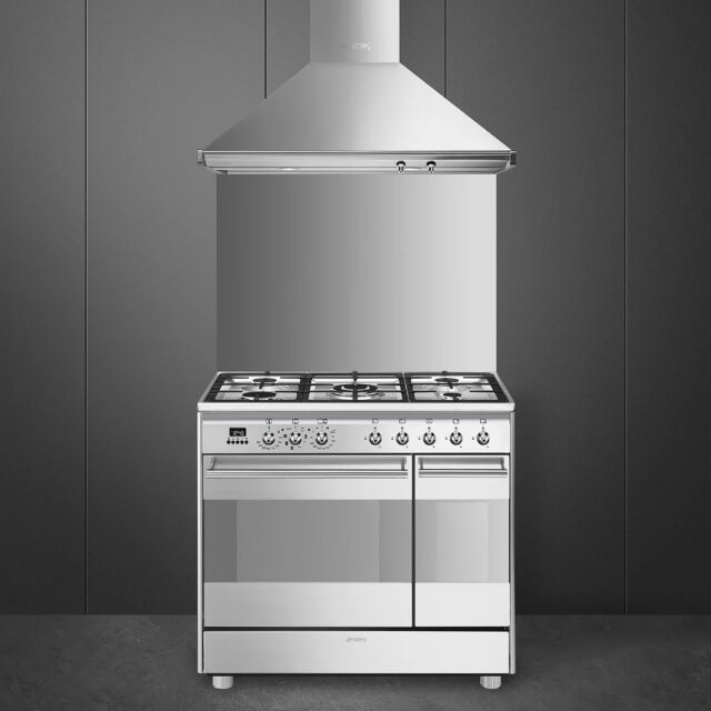 Smeg SCB92MX8 Dual Fuel 90Cm Cooker