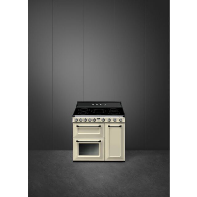 Smeg TR93IP2 90cm Victoria Electric Range Cooker Cream