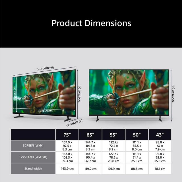 Sony K75S25M2PB.UKA 75inch 4K BRAVIA 2 II Direct LED Google TV
