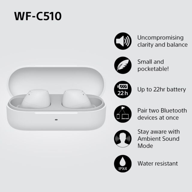 Sony WFC510W.CE7 WFC510B.CE7 Wireless In ear headphones - Black