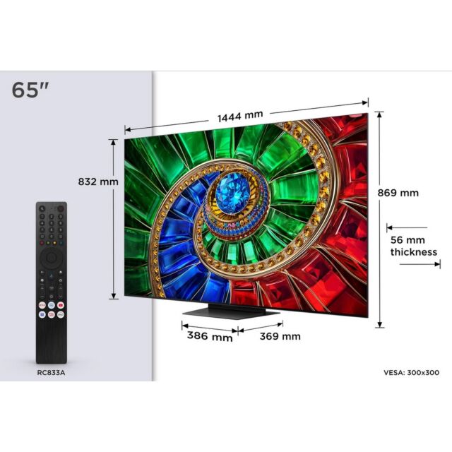 TCL 65RM7L-UK 65inch 4K Ultra HD RGB MINI LED Google TV