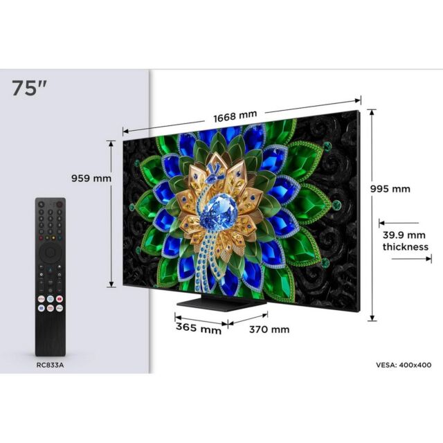 TCL 75A400U-UK 75inch QD-MINI LED TV