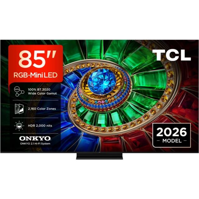 TCL 85RM7L-UK 85inch 4K Ultra HD RGB MINI LED Google TV - Black