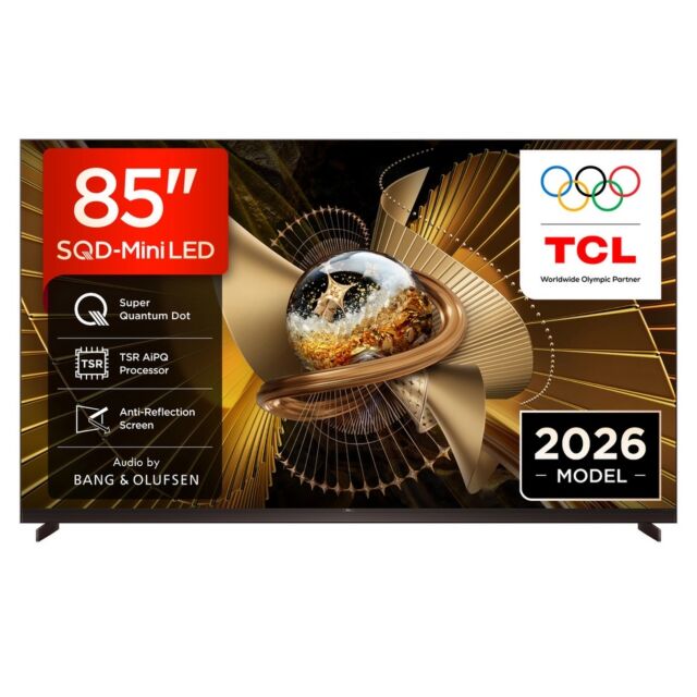 TCL 85X11L-UK 85inch 4K Ultra HD SQD MINI LED Google TV - Black