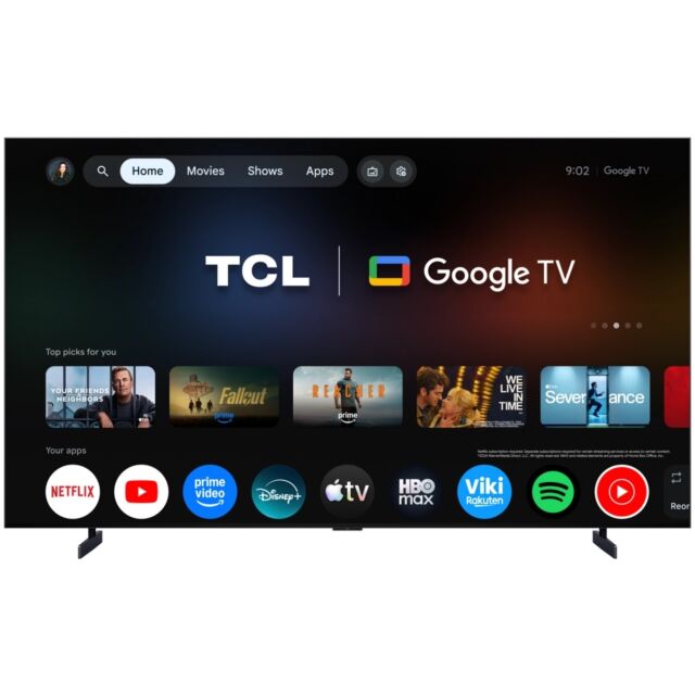 TCL 98A400M-UK 98inch QD-MINI LED TV - Black