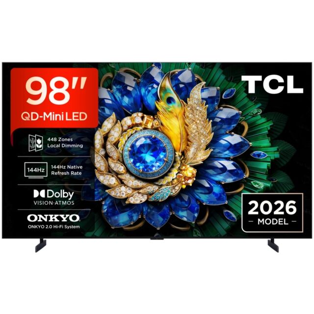 TCL 98A400M-UK 98inch QD-MINI LED TV - Black