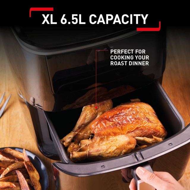 Tefal FW201827 Tefal EasyFry 3in1 Digital Air Fryer Grill & Steamer 6.2L - Black
