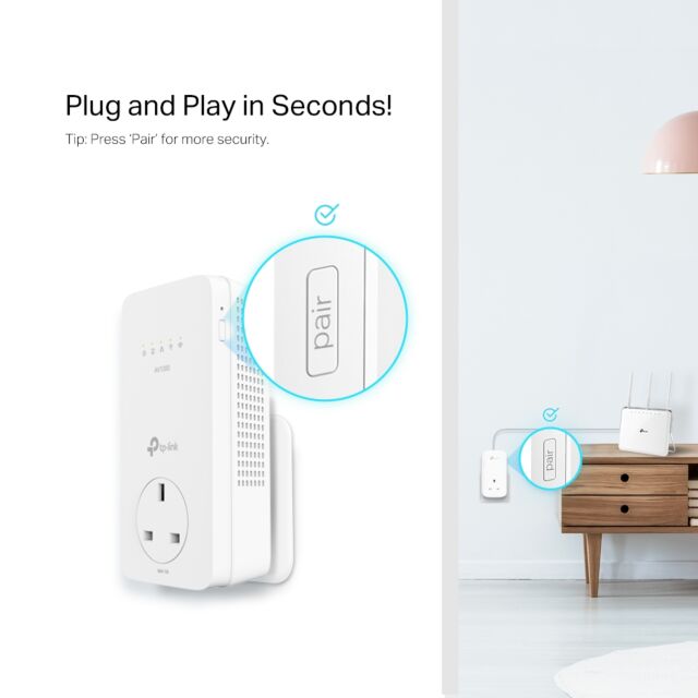 TP-LINK TLWPA8631PK Tp-Link Av1300 Gigabit Passthrough Powerline Ac Wi-Fi