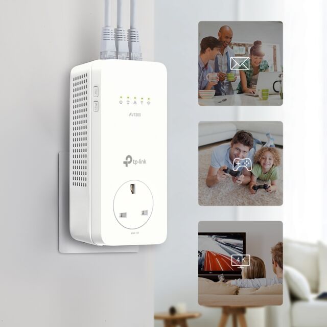 TP-LINK TLWPA8631PK Tp-Link Av1300 Gigabit Passthrough Powerline Ac Wi-Fi