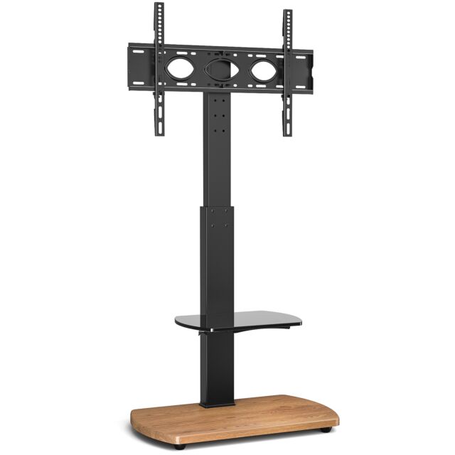 TTAP FS1-OAK 600mm Oak Based Floor Stand, Swivel, Up to 65inch, Height Adjustable, 600 x 400 vesa