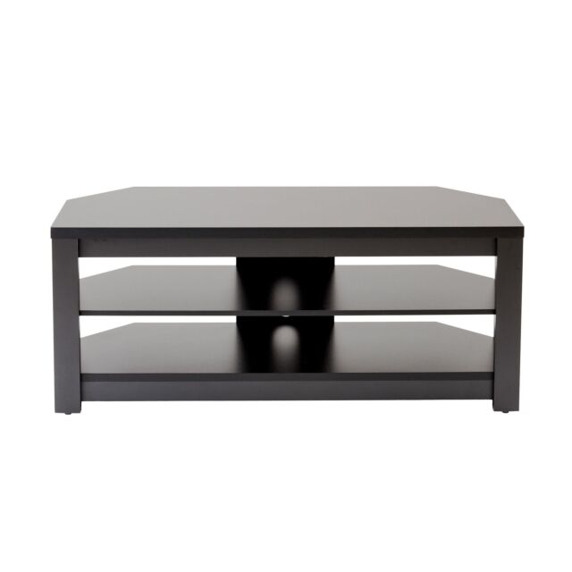 TTAP MEM-1000-BLK 1000mm Black, Adjustable Wood Middle Shelf, Chamfered Corners, Cable Management