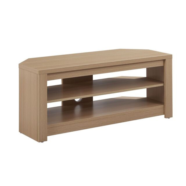 TTAP MEM-1000-OAK 1000mm Light Oak, Adjustable Wood Middle Shelf, Chamfered Corners, Cable Managemen