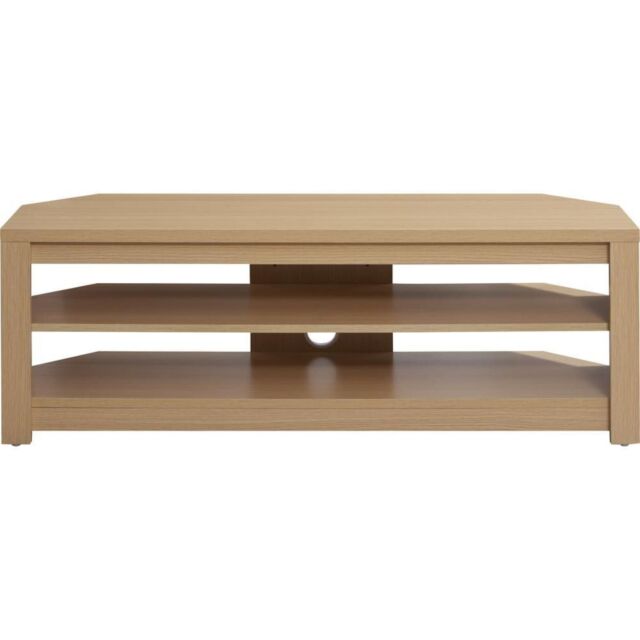 TTAP MEM-1200-OAK 1200mm Light Oak, Adjustable Wood Middle Shelf, Chamfered Corners, Cable Managemen