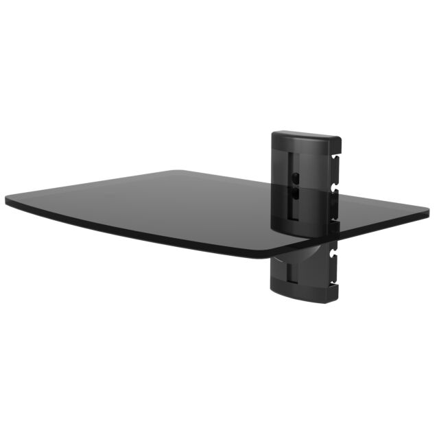 TTAP TTD-1-SHELF Single Glass Shelf, Cable Man, W:360 D:235mm, Max Weight 5Kg 