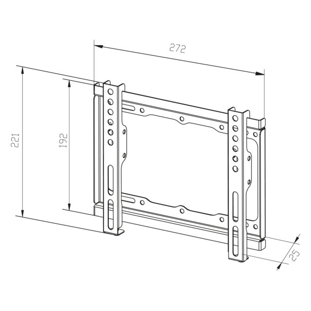 TTAP TTD202F Fixed, 27mm From wall, Max Weight 25Kg, Up to 43inch 