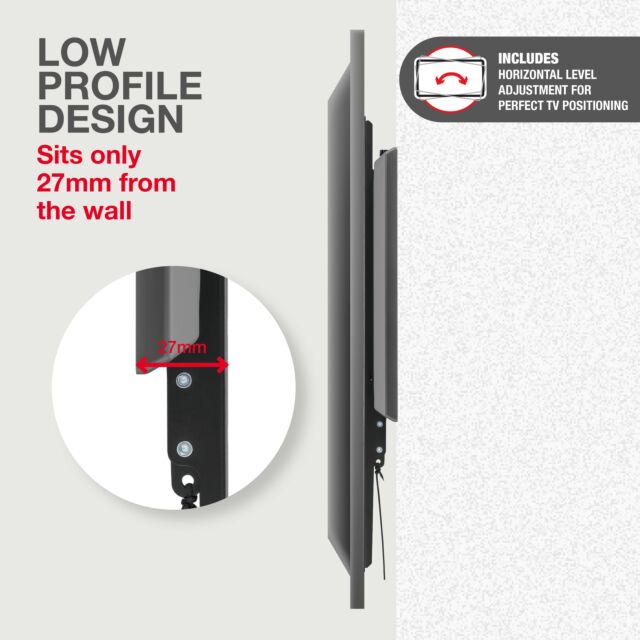 TTAP TTD404FLA Level Adjustable Fixed, 27Mm From Wall, Max Weight 75Kg, Up To 70inch